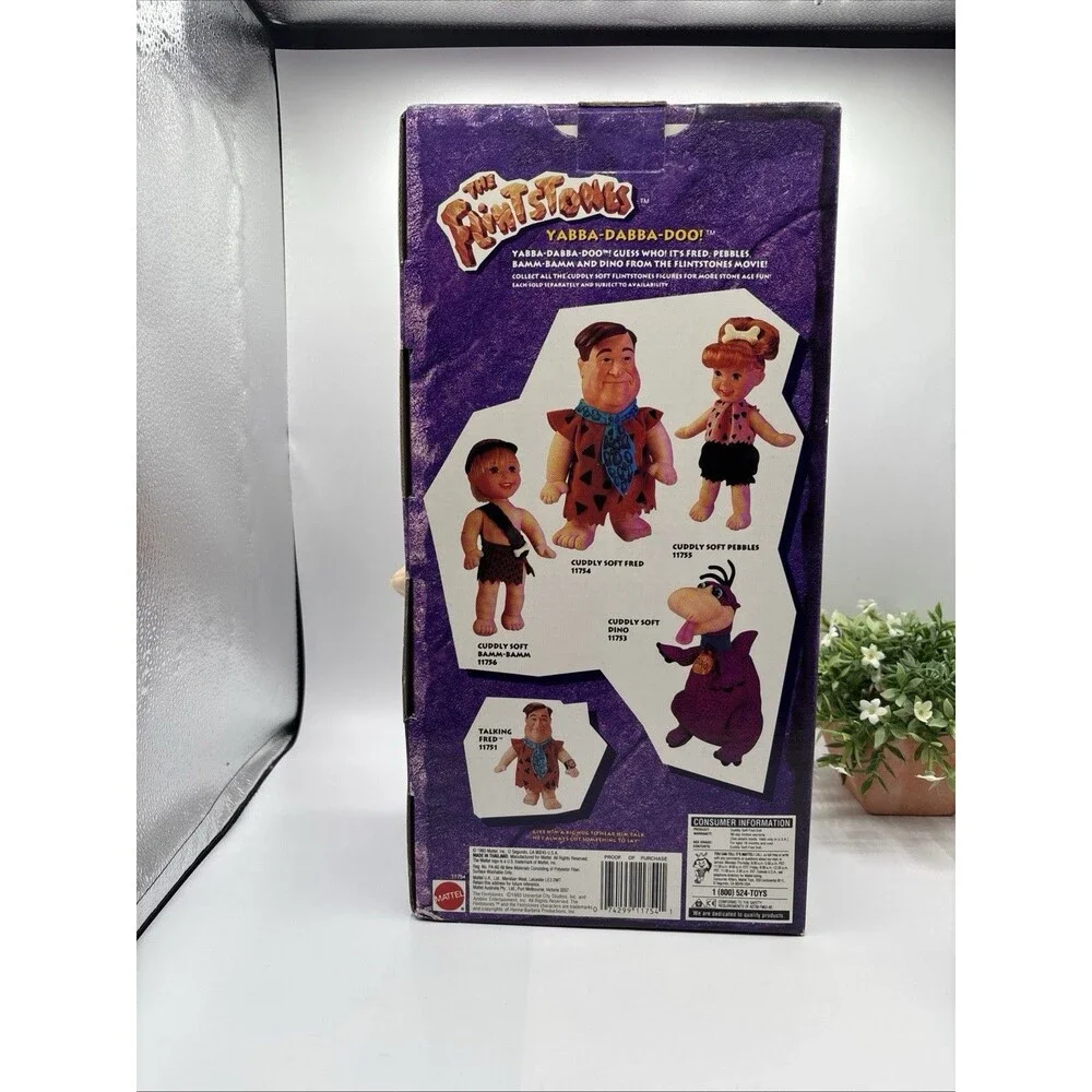 Vtg 1993 Mattel Fred Flintstone The Flintstones Movie Cuddly Soft Doll 14